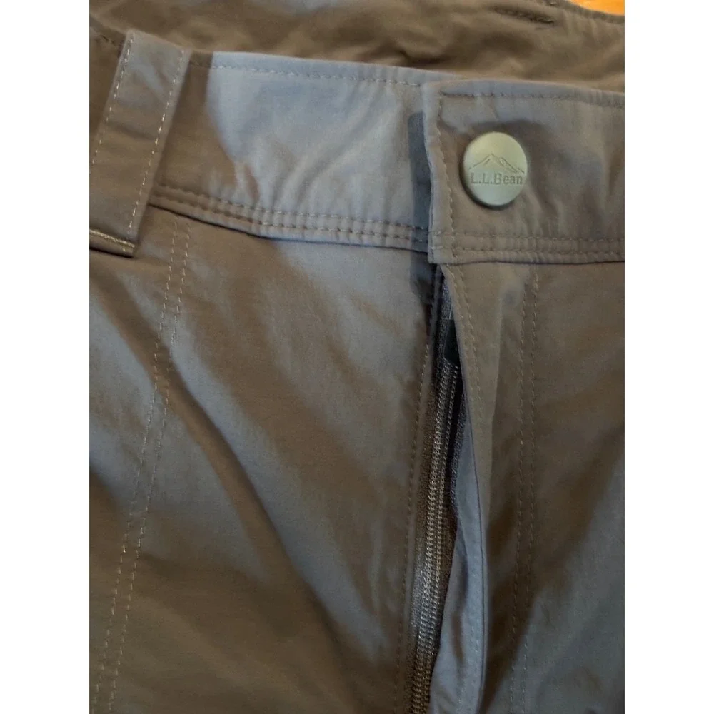 LL Bean Fleece Lined Cargo Pants Mens 32x30 Charcoal Grey Hiking